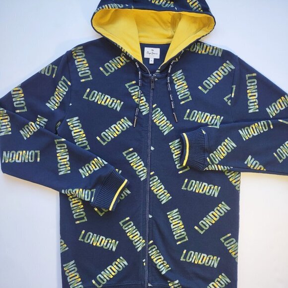 Pepe Jeans London Full Zip Hoodie Call Out Youth Size Large 16 - Picture 7 of 10